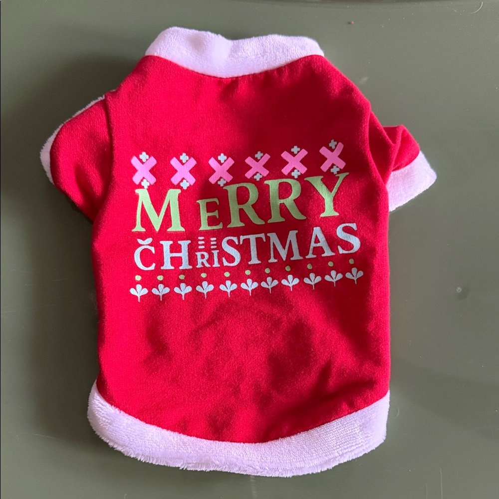 Red and White Dog Christmas Sweater NWOT Size Small